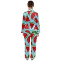 Blue Watermelon Satin Long Sleeve Pajamas Set View2