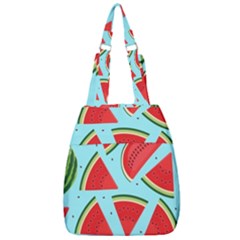 Blue Watermelon Center Zip Backpack by ConteMonfrey