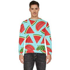 Blue Watermelon Men s Fleece Sweatshirt by ConteMonfrey