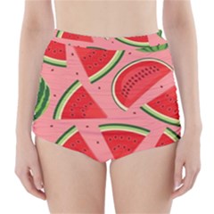 Red Watermelon  High-waisted Bikini Bottoms by ConteMonfrey