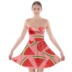 Red Watermelon  Strapless Bra Top Dress by ConteMonfrey