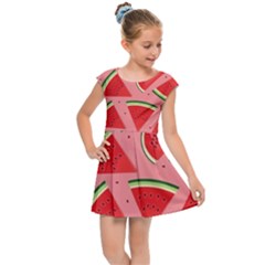 Red Watermelon  Kids  Cap Sleeve Dress by ConteMonfrey