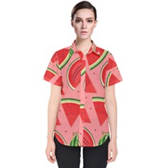 Red Watermelon  Women s Short Sleeve Shirt