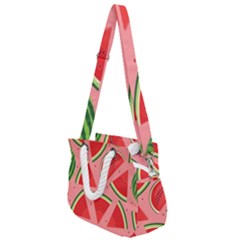 Red Watermelon  Rope Handles Shoulder Strap Bag by ConteMonfrey