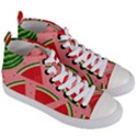 Red Watermelon  Women s Mid-Top Canvas Sneakers View3