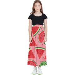 Red Watermelon  Kids  Flared Maxi Skirt by ConteMonfrey