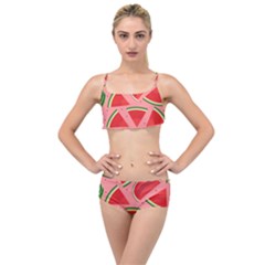 Red Watermelon  Layered Top Bikini Set by ConteMonfrey