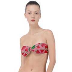 Red Watermelon  Classic Bandeau Bikini Top  by ConteMonfrey