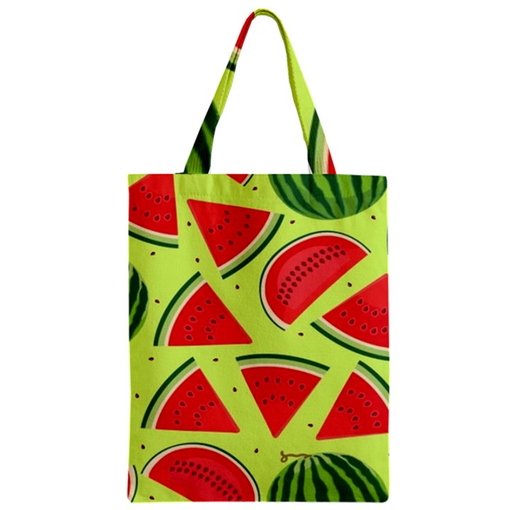 Pastel Watermelon   Zipper Classic Tote Bag