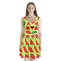 Pastel Watermelon   Split Back Mini Dress  by ConteMonfrey