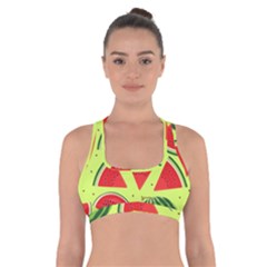 Pastel Watermelon   Cross Back Sports Bra by ConteMonfrey