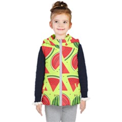 Pastel Watermelon   Kids  Hooded Puffer Vest by ConteMonfrey