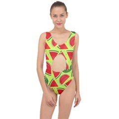 Pastel Watermelon   Center Cut Out Swimsuit by ConteMonfrey