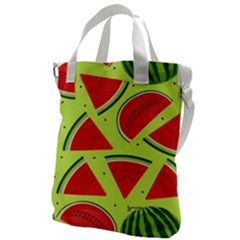 Pastel Watermelon   Canvas Messenger Bag by ConteMonfrey