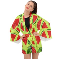 Pastel Watermelon   Long Sleeve Kimono by ConteMonfrey