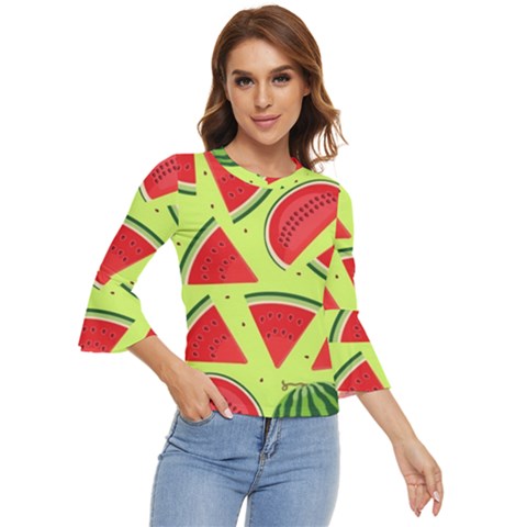 Pastel Watermelon   Bell Sleeve Top by ConteMonfrey