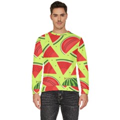 Pastel Watermelon   Men s Fleece Sweatshirt by ConteMonfrey