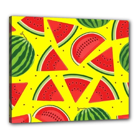 Yellow Watermelon   Canvas 24  X 20  (stretched) by ConteMonfrey