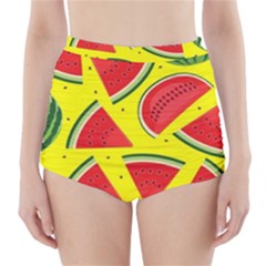 Yellow Watermelon   High-waisted Bikini Bottoms by ConteMonfrey