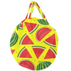 Yellow Watermelon   Giant Round Zipper Tote by ConteMonfrey