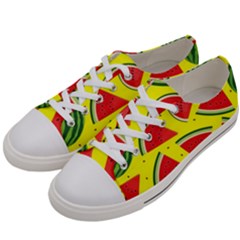 Yellow Watermelon   Men s Low Top Canvas Sneakers by ConteMonfrey