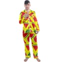 Yellow Watermelon   Men s Long Sleeve Satin Pajamas Set View1