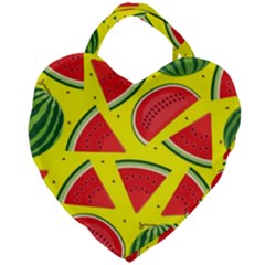 Yellow Watermelon   Giant Heart Shaped Tote by ConteMonfrey