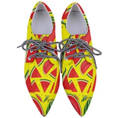 Yellow Watermelon   Pointed Oxford Shoes by ConteMonfrey