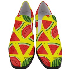 Yellow Watermelon   Women Slip On Heel Loafers by ConteMonfrey