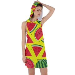 Yellow Watermelon   Racer Back Hoodie Dress by ConteMonfrey