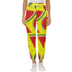 Yellow Watermelon   Cropped Drawstring Pants by ConteMonfrey