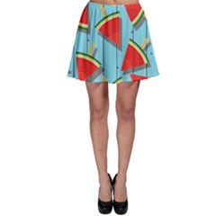 Blue Watermelon Popsicle  Skater Skirt by ConteMonfrey