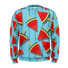 Blue Watermelon Popsicle  Men s Sweatshirt