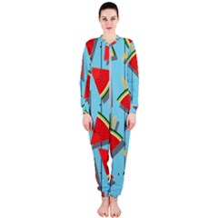 Blue Watermelon Popsicle  Onepiece Jumpsuit (ladies) by ConteMonfrey