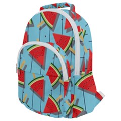 Blue Watermelon Popsicle  Rounded Multi Pocket Backpack by ConteMonfrey