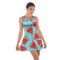 Blue Watermelon Popsicle  Cotton Racerback Dress