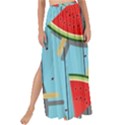 Blue Watermelon Popsicle  Maxi Chiffon Tie-Up Sarong View1