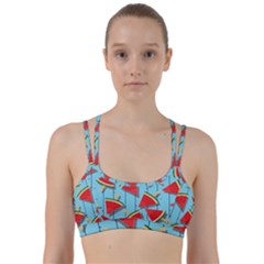 Blue Watermelon Popsicle  Line Them Up Sports Bra by ConteMonfrey