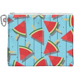 Blue Watermelon Popsicle  Canvas Cosmetic Bag (xxxl) by ConteMonfrey