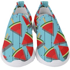 Blue Watermelon Popsicle  Kids  Slip On Sneakers by ConteMonfrey