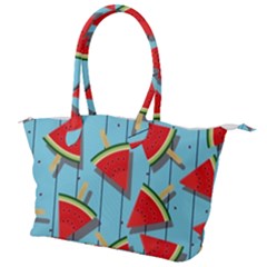 Blue Watermelon Popsicle  Canvas Shoulder Bag by ConteMonfrey