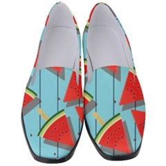 Blue Watermelon Popsicle  Women s Classic Loafer Heels by ConteMonfrey