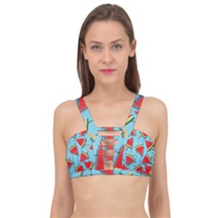 Blue Watermelon Popsicle  Cage Up Bikini Top by ConteMonfrey