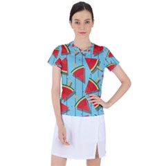 Blue Watermelon Popsicle  Women s Sports Top by ConteMonfrey