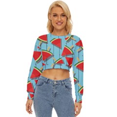 Blue Watermelon Popsicle  Lightweight Long Sleeve Sweatshirt by ConteMonfrey