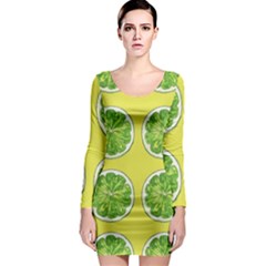 Yellow Lemonade  Long Sleeve Bodycon Dress by ConteMonfrey