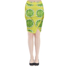 Yellow Lemonade  Midi Wrap Pencil Skirt by ConteMonfrey