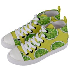 Yellow Lemonade  Women s Mid-top Canvas Sneakers by ConteMonfrey