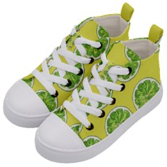 Yellow Lemonade  Kids  Mid-top Canvas Sneakers by ConteMonfrey