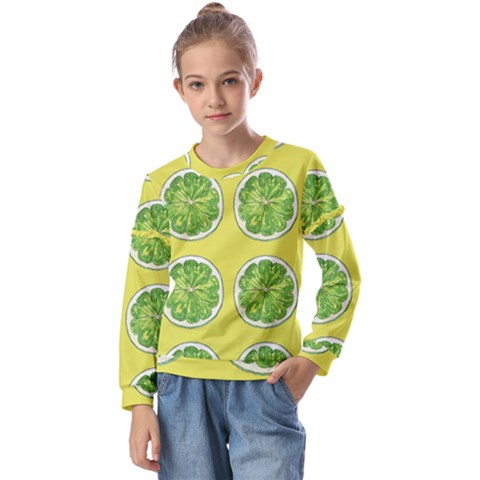 Yellow Lemonade  Kids  Long Sleeve Tee With Frill  by ConteMonfrey